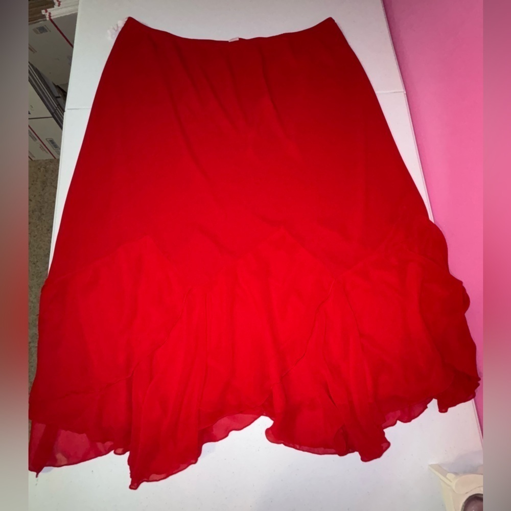 SL Fashions Red Women's Skirt Set - Picture 15 of 16